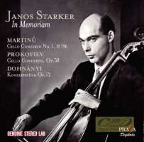 In Memoriam Janos Starker – Martinu, Prokofiev, Dohnanyi